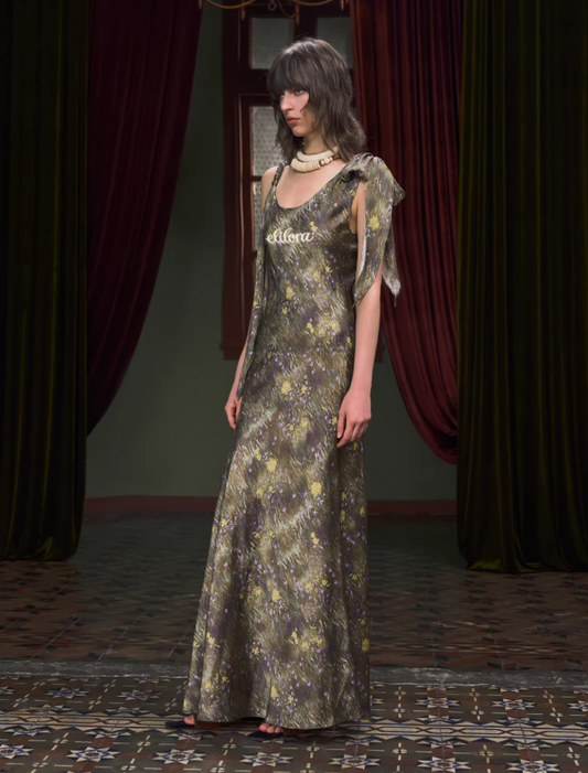 Bloom Ink Printed Slip Dress