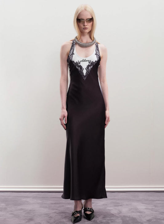 Drape Muse Asymmetric Waist Sleeveless Dress