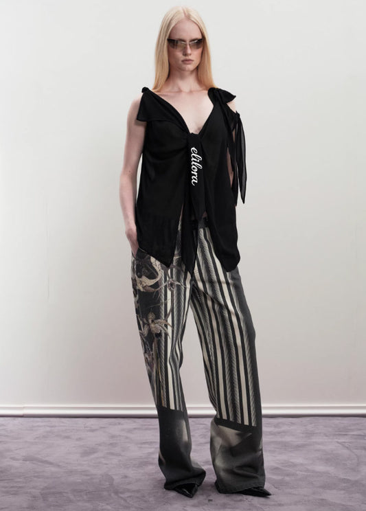 Cloud Chiffon Relaxed Sheer Cardigan Blouse