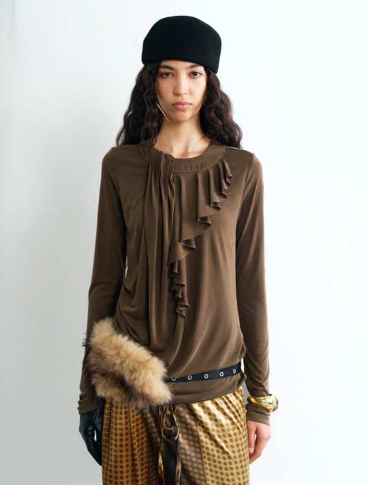 Luna Petal Draped Elegant Base Top