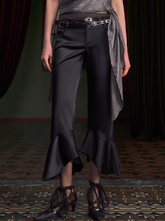 Lustre Satin Low-Rise Sculpt Trousers