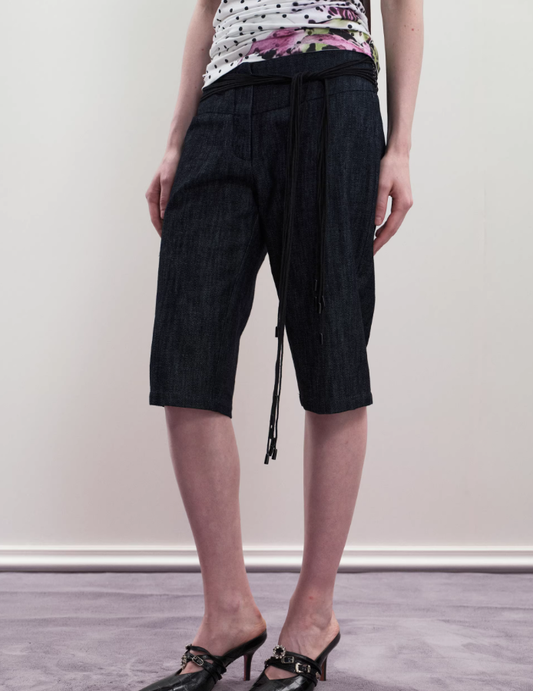 Boho Fringe Tie Low-Rise Summer Shorts