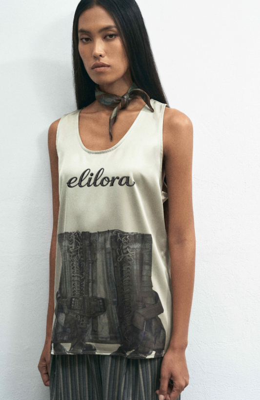 Satin Sculpt Waist-Defined Relaxed Blouse
