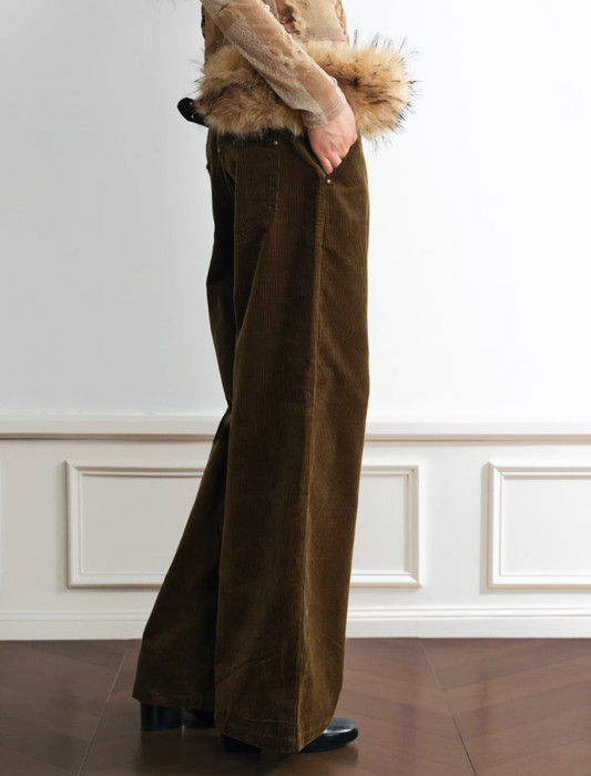 Western Muse Low-Rise Wide-Leg Trousers