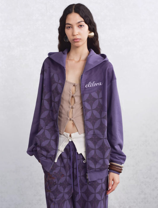 Nomad Ink Printed Hooded Cardigan