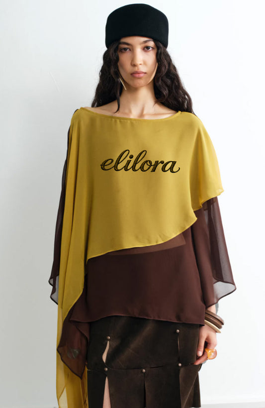 Velour Muse Off-Shoulder Asymmetric Top