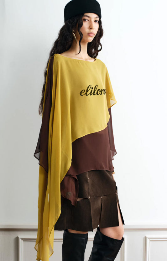 Velour Muse Off-Shoulder Asymmetric Top